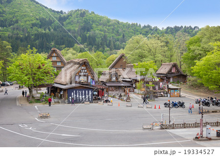 Historical Japanese Village - Shirakawago in sprin Historical Japanese Village - Shirakawago in sprin 19334527