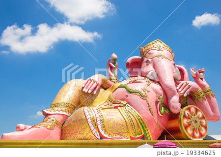 Beautiful Ganesh statue on blue sky  19334625