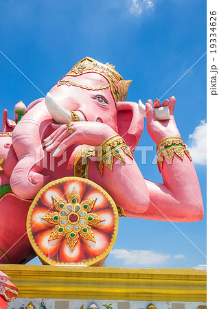 Beautiful Ganesh statue on blue sky  19334626