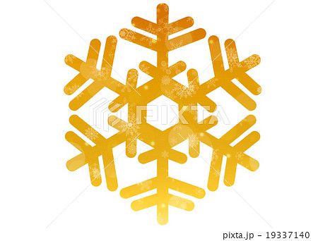 雪の結晶c イエロー のイラスト素材 19337140 Pixta
