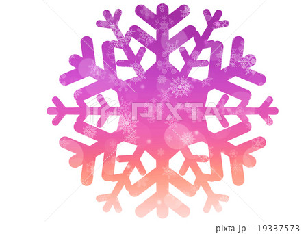 雪の結晶a（パープル） 19337573
