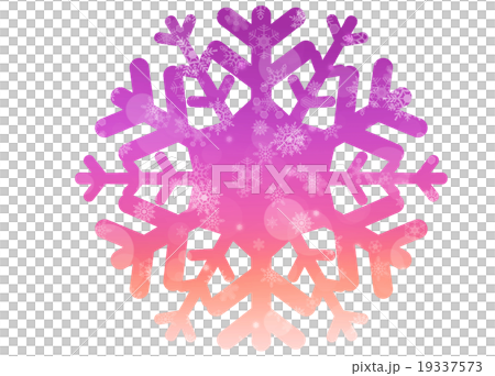 雪の結晶a（パープル） 19337573