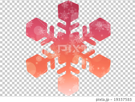 Snow crystal d (red) Snow crystal d (red) 19337583
