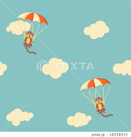 Pattern of monkeys with parachute Pattern of monkeys with parachute 19338415