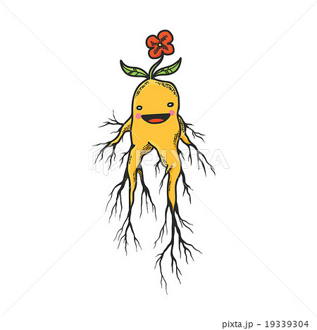 Mandrake Roots Hand Drawn Character 19339304