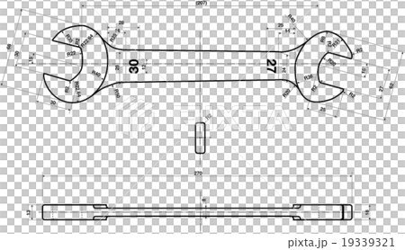 Spanner drawing Spanner drawing 19339321