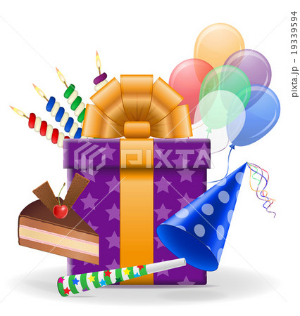 birthday concept icons vector illustration 19339594