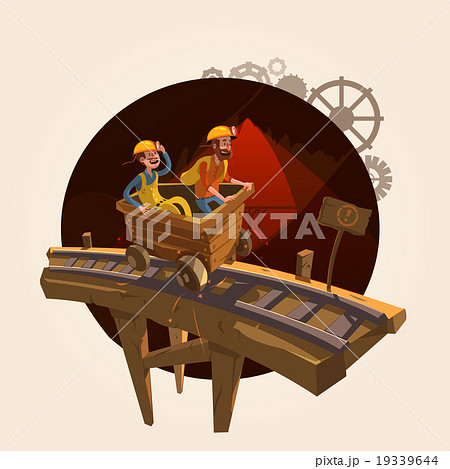 Mining cartoon concept Mining cartoon concept 19339644