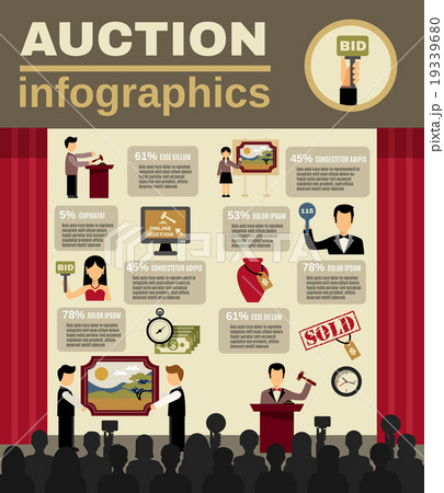 Auction Infographic Set  19339680