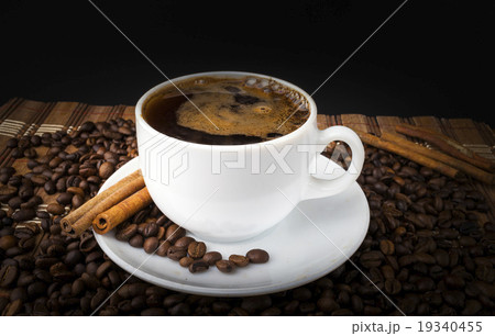 white coffee cup on background white coffee cup on background 19340455