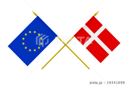 Flags, Denmark and European Union 19341699