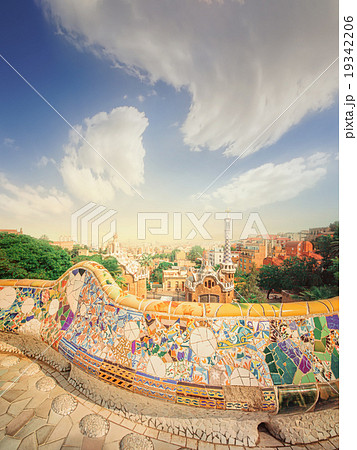 Park Guell in Barcelona, Spain 19342206