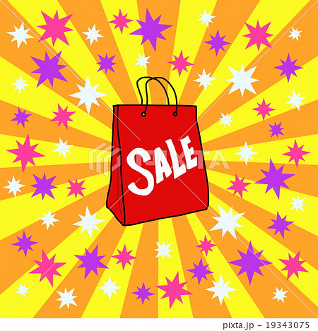 バーゲンセールの紙袋のイラスト 19343075