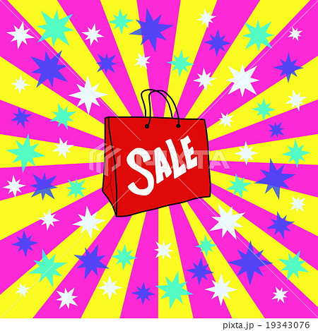 バーゲンセールの紙袋のイラスト バーゲンセールの紙袋のイラスト 19343076