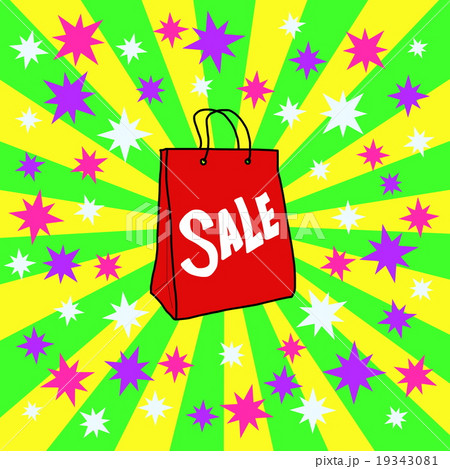 バーゲンセールの紙袋のイラスト バーゲンセールの紙袋のイラスト 19343081