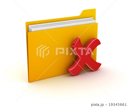 Folder and Delete Sign 19345661