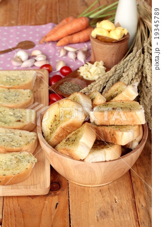 Garlic bread of herb delicious with making bread. 19345789