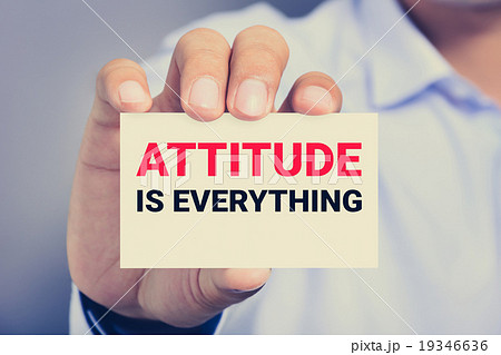 ATTITUDE IS EVERYTHING message on the card ATTITUDE IS EVERYTHING message on the card 19346636