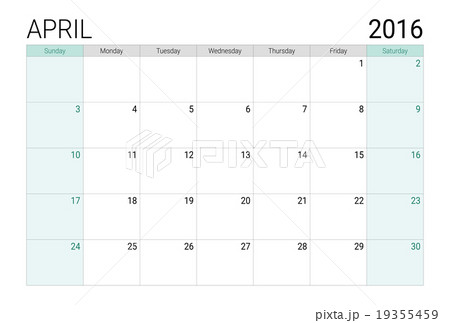 April 2016 calendar (or desk planner) 19355459