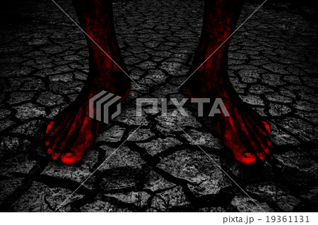 abstract ,foot of elderly man standing on earth abstract ,foot of elderly man standing on earth 19361131
