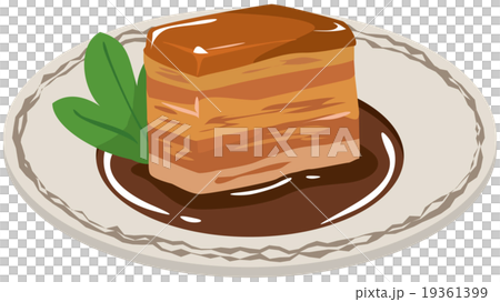 豚の角煮 ラフテー のイメージイラストのイラスト素材