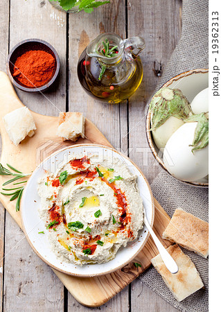 Traditional arabian eggplant dip baba ganoush Traditional arabian eggplant dip baba ganoush 19362313