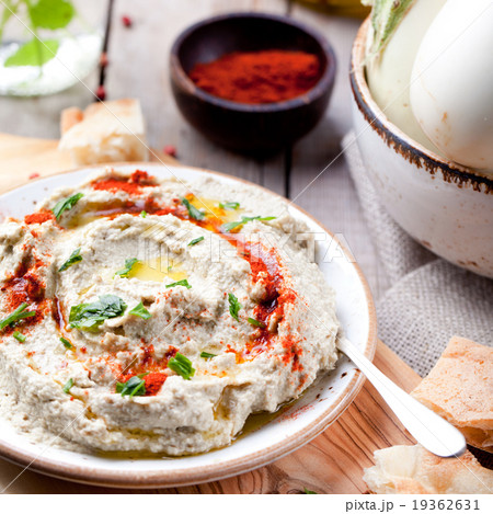 Traditional arabian eggplant dip baba ganoush 19362631