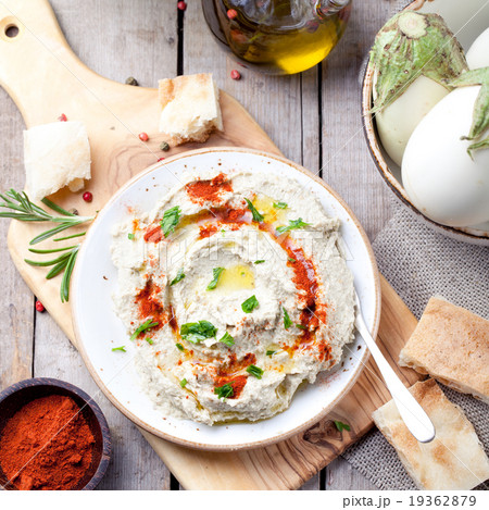 Traditional arabian eggplant dip baba ganoush 19362879