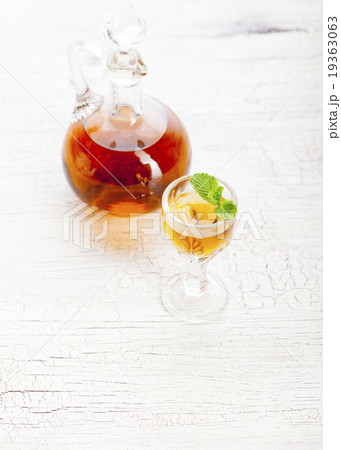 Herbal, mint homemade liquor. 19363063