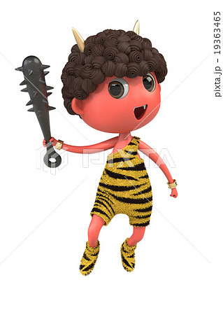 金棒を持った赤鬼 19363465