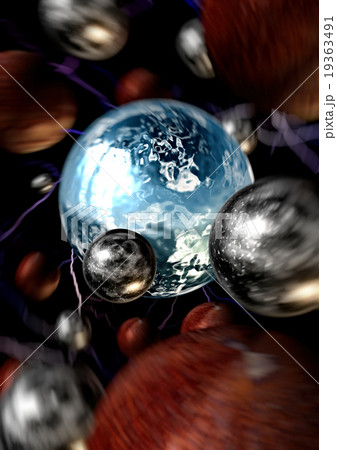 宇宙空間を高速で移動する球体 19363491