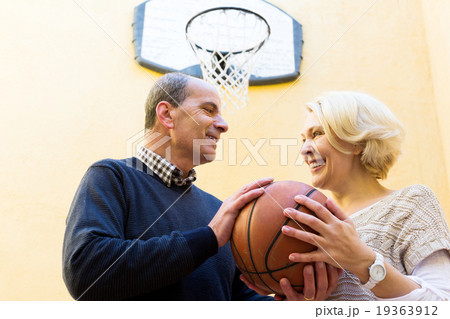 Elderly people playing with ball 19363912