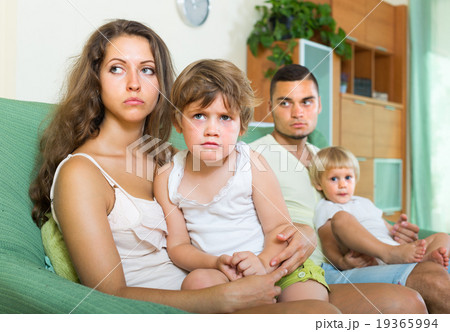 Family with kids having quarrel Family with kids having quarrel 19365994