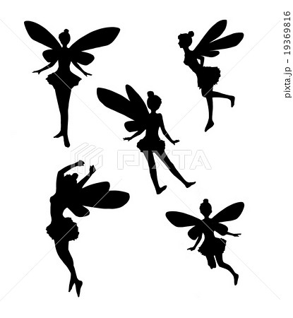 Fairy Silhouette Stock Illustration