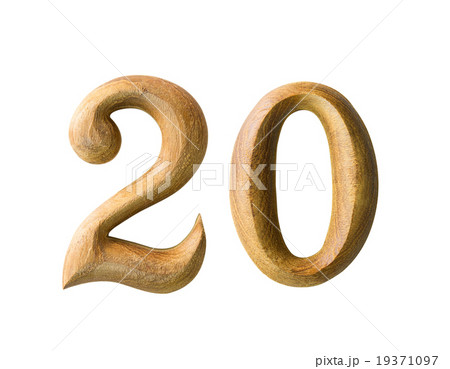 Wooden numeric 20 19371097