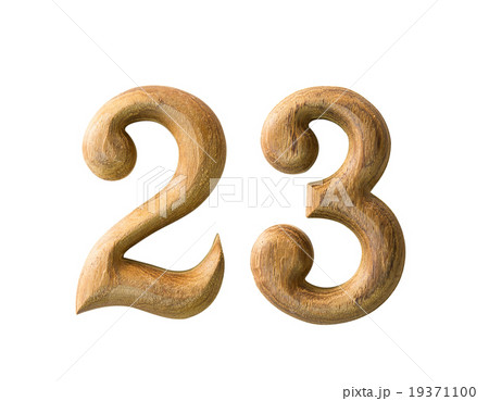 Wooden numeric 23 19371100