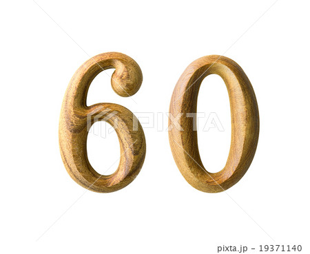 Wooden numeric 60 19371140