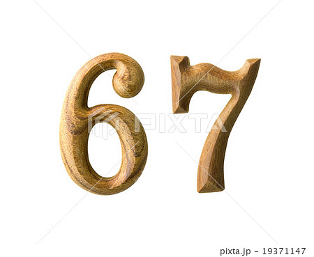 Wooden numeric 67 19371147
