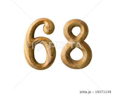 Wooden numeric 68 19371148
