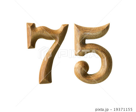 Wooden numeric 75 19371155