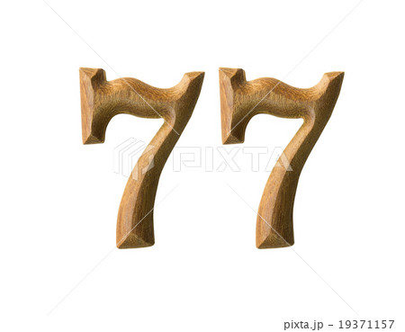 Wooden numeric 77 19371157