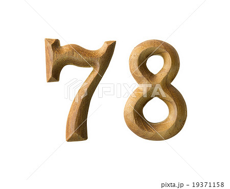 Wooden numeric 78 19371158