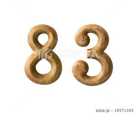 Wooden numeric 83 19371163