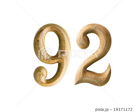Wooden numeric 92 19371172