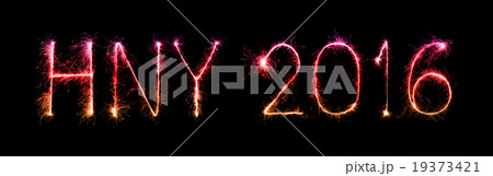 Happy new year 2016 with Sparkle firework Happy new year 2016 with Sparkle firework 19373421
