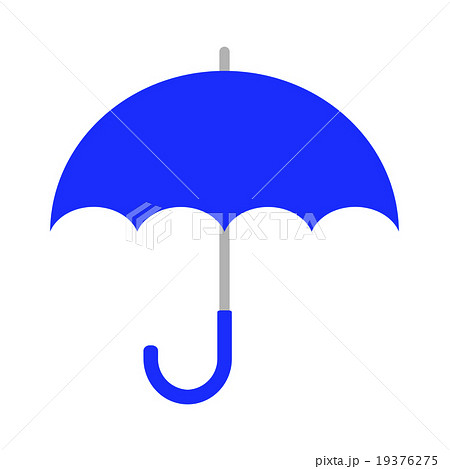 青い傘のイラスト素材