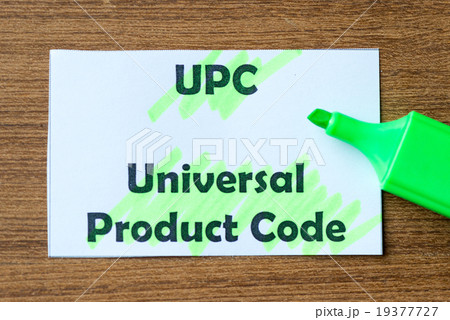 universal product code word hightlighted 19377727