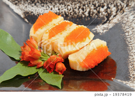 sushi,japanese food  display on dish 19378419