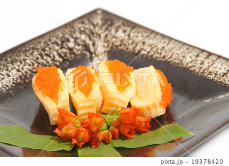 sushi,japanese food  display on dish 19378420