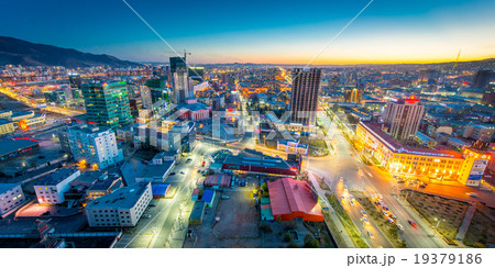 Night view at the capital of Mongolia 19379186